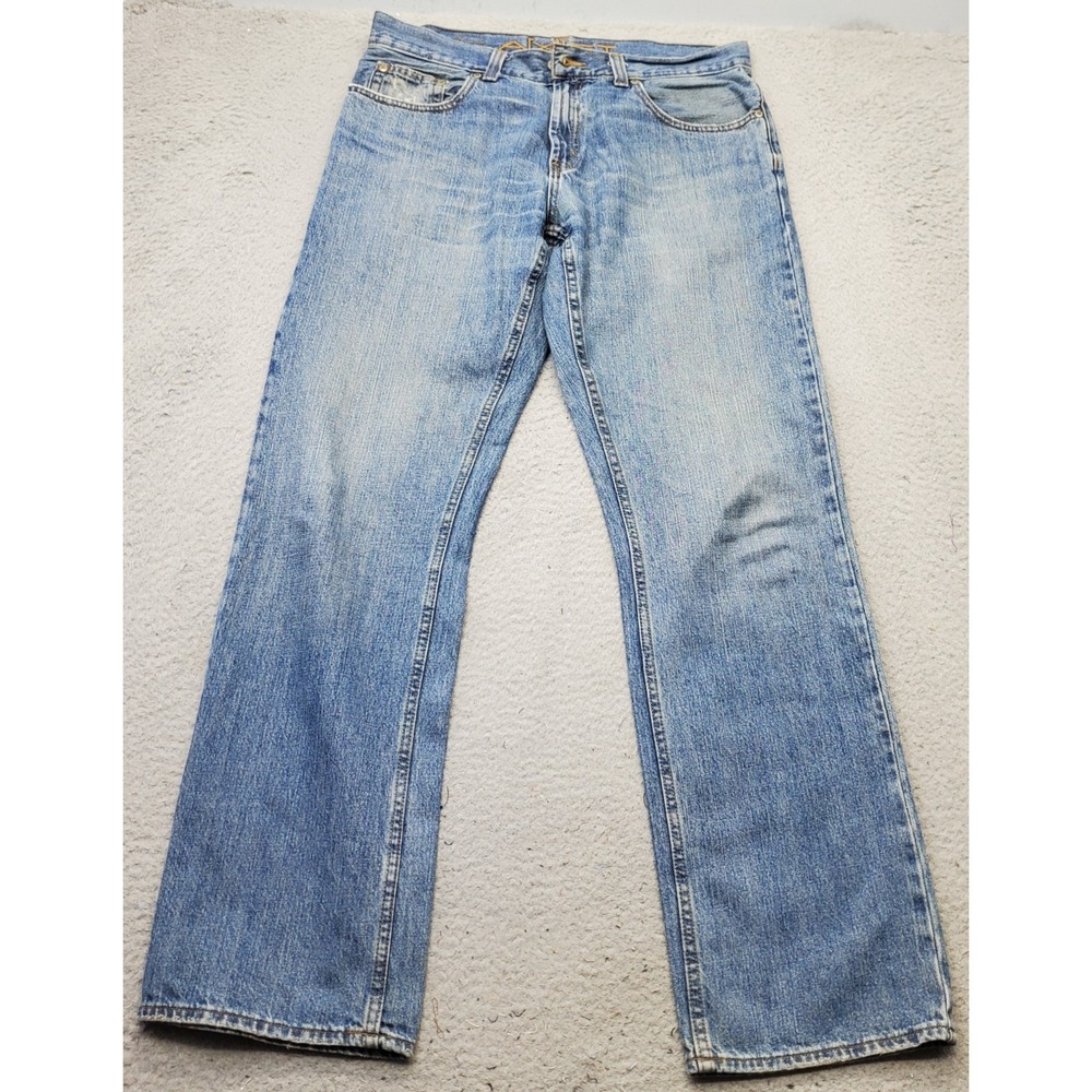Axist Workwear Jeans Mens 34x34 Blue Denim Regular Fit 5-Pocket Straight Leg